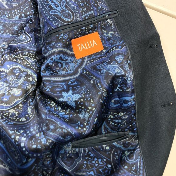 Tallia Men's Classic-Fit Stretch Wool Suit Separate Jacket Dark Teal 42S - Picture 6 of 9